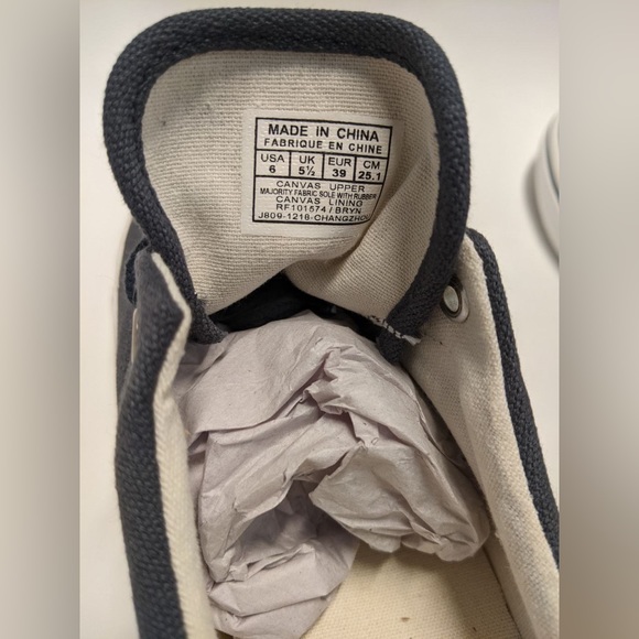 NEW POLO Ralph Lauren Canvas Sneakers Junior Size 6 - Picture 8 of 9